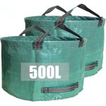 Lot de 2 grands sacs a dchets de jardin robustes de 500 litres avec poignes, sacs rutilisables, sacs ...