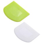 Lot de 2 grattoirs a p�te en plastique de qualit� alimentaire, grattoirs flexibles en plastique pour ...