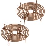 Lot de 2 grilles de pot de fleurs - protection de sol avec tiges profondes pour enfants et animaux domestiques ...