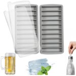 (lot de 2, gris) lot de 2 bacs a gla�ons en silicone, a d�moulage facile, empilables avec couvercle, ...