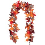 Lot de 2 guirlandes artificielles de feuilles d'�rable d'automne, plantes grimpantes a suspendre pour ...