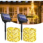 Lot de 2 guirlande lumineuse exterieure solaire, 12m 120led solaire guirlande etanche, 8 modes, ip65 ... Lot de 2 guirlande lumineuse exterieure solaire, 12m 120led solaire guirlande etanche, 8 modes, ip65 ...