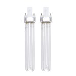 Lot de 2 lampes de desinfection uv ultraviolettes 11 w pour sterilisateur d'aquarium (culot g23)( )