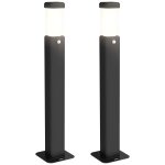 Lot de 2 lampes d'ext�rieur - bornes lumineuses led - norme ip65 - alu noir