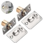 Lot de 2 loquets a bille pour porte d'armoire, loquets a rouleau reglables en acier inoxydable( argent) ...