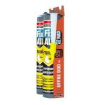 Lot de 2 mastic - colles fix all turbo - 2 x 290 ml + canule - blanc soudal