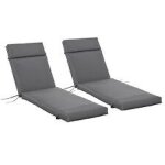 Lot de 2 matelas pour bain de soleil transat - cordons et velcros d'attache - dim. 196l x 55l cm ?p. ...