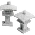 Lot de 2 micro paysages - dcoration de jardin - petits poissons - jouets vintage - pagode chinoise - ...