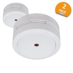 Lot de 2 mini - d�tecteurs de fum�e elro fs7810 avec pile de 10 ans - convient �galement pour les caravanes, ...