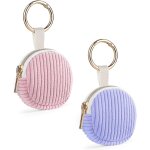 Lot de 2 mini pochette bijoux voyage mini boite a bijoux fille femme rangement boucle d'oreille en velours ...