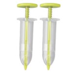 Lot de 2 mini semoirs � graines, semoir � main r�glable, outil de jardinage, jaune