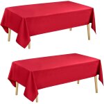 Lot de 2 nappes rectangulaire anti - taches lavable, nappe exterieur impermeable jardin, pour salle  ...