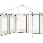 Lot de 2 panneaux lat�raux barnum tonnelle 6x3 m ou 3x3 m fen�tres oxford blanc