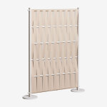 Lot de 2 paravents de jardin en aluminium et corde tunas beige amande 105 x 150 cm