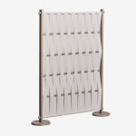 Lot de 2 paravents de jardin en aluminium et corde tunas beige cr�me 105 x 150 cm