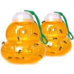 Lot de 2 pièges à guêpes d'extérieur - attrape - abeilles non toxique pour frelons, guêpes jaunes et ... Lot de 2 pièges à guêpes d'extérieur - attrape - abeilles non toxique pour frelons, guêpes jaunes et ...