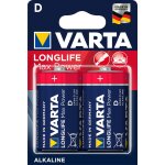 Lot de 2 piles alcaline varta longlife max power d / lr20