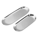 Lot de 2 plateaux de salle de bain en acier inoxydable pour commode, plateau a bijoux, plateau de rangement ... Lot de 2 plateaux de salle de bain en acier inoxydable pour commode, plateau a bijoux, plateau de rangement ...