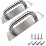 Lot de 2 poign�es de porte en acier inoxydable robuste pour porte coupe - feu commerciale avec vis de ...