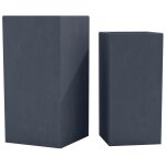 Lot de 2 pots de fleurs forme rectangle en argile fibreuse anthracite r�sistants aux intemp�ries 10 0007958 ...