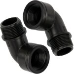 Lot de 2 raccords couds 90 mle - femelle 1 x1  pour tuyau d'arrosage d'irrigation systme goutte  ...
