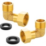 Lot de 2 raccords coudés en laiton 3 / 4 pouces g3 / 4 mâle x femelle - coude 90 rotatif avec 2 joints ... Lot de 2 raccords coudés en laiton 3 / 4 pouces g3 / 4 mâle x femelle - coude 90 rotatif avec 2 joints ...