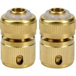 Lot de 2 raccords de tuyau d'arrosage 1 / 2  en laiton massif, connecteurs rapides pour robinet et appareil ...