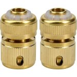 Lot de 2 raccords de tuyau d'arrosage 1 / 2 en laiton massif, connecteurs rapides pour robinet et appareil ... Lot de 2 raccords de tuyau d'arrosage 1 / 2 en laiton massif, connecteurs rapides pour robinet et appareil ...