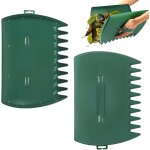 Lot de 2 ramasse - feuilles portatifs pour jardin, cour, ramassage de feuilles avec griffes pour feuilles ...