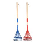 Lot de 2 râteaux en métal pour enfants avec manche en bois dur, petit râteau de 27 pouces pour le jardinage, ... Lot de 2 râteaux en métal pour enfants avec manche en bois dur, petit râteau de 27 pouces pour le jardinage, ...