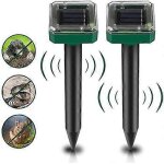 Lot de 2 r�pulsifs solaires anti - taupes - r�pulsif a ultrasons anti - serpents - r�pulsif solaire anti ...