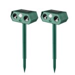 Lot de 2 r�pulsifs solaires a ultrasons pour animaux, rongeurs, insectes, serpents et oiseaux