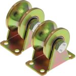 Lot de 2 roues de portail a rainure en u, roues de portail coulissantes 50 mm pour rail inverse, industrie ... Lot de 2 roues de portail a rainure en u, roues de portail coulissantes 50 mm pour rail inverse, industrie ...