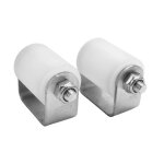 Lot de 2 rouleaux de guidage pour portail coulissant en nylon rigide de 7, 6 cm (3 pouces)  roulements ...