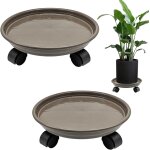 Lot de 2 rouleaux universels pour plantes de 30 cm, palette a quatre roues, bac a palettes pour plantes, ...