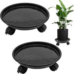 Lot de 2 rouleaux universels pour plantes de 30 cm, palette a quatre roues, bac a palettes pour plantes, ...