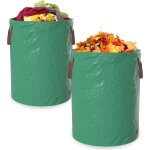 Lot de 2 sacs a dchets de jardin - 272 l - en tissu polypropylne de 150 g / m - avec poignes - impermables ...
