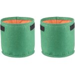 Lot de 2 sacs plantation avec poign�e - jardinage tomates pommes de terre 25x20cm - vert