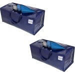 Lot de 2 sac rangement vtements grand, sacs dmnagement pliable avec sangles de sac  dos et poignes ...