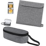 Lot de 2 sacs rutilisables pour sandwich - tissu ecologique sans bpa, lavables et durables - porte - ...