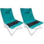 Lot de 2 sièges de plage pliables - o'beach - acier - textilène - bleu Lot de 2 sièges de plage pliables - o'beach - acier - textilène - bleu