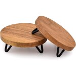 Lot de 2 supports de présentation en bois et métal, pour assiette de fête, dessert, salle à manger, salon ... Lot de 2 supports de présentation en bois et métal, pour assiette de fête, dessert, salle à manger, salon ...