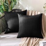 Lot de 2 taie d'oreiller extrieure impermable en polyester doux avec surface hydrofugfe housse de coussin ...