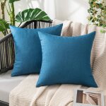 Lot de 2 taie d'oreiller extérieure imperméable en polyester doux avec surface hydrofugfe housse de coussin ... Lot de 2 taie d'oreiller extérieure imperméable en polyester doux avec surface hydrofugfe housse de coussin ...