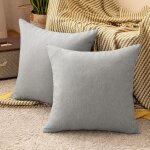 Lot de 2 taie d'oreiller extérieure imperméable en polyester doux avec surface hydrofugfe housse de coussin ... Lot de 2 taie d'oreiller extérieure imperméable en polyester doux avec surface hydrofugfe housse de coussin ...