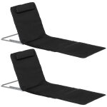Lot de 2 tapis de plage rembourr? - matelas de plage - nattes de plage - dossier inclinable multi - positions ...