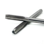 Lot de 2 tarauds � main pour filetage interne m16 avec bo�te en plastique � fente droite argent