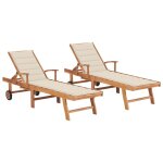 Lot de 2 transats chaise longue bain de soleil lit de jardin terrasse meuble d'extrieur avec coussin ...