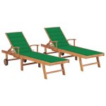 Lot de 2 transats chaise longue bain de soleil lit de jardin terrasse meuble d'ext�rieur avec coussin ...
