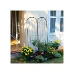 Lot de 2 tuteurs de jardin en m�tal noir 150x40, 5 cm, treillis d�coratif pour plantes grimpantes, rosiers, ...